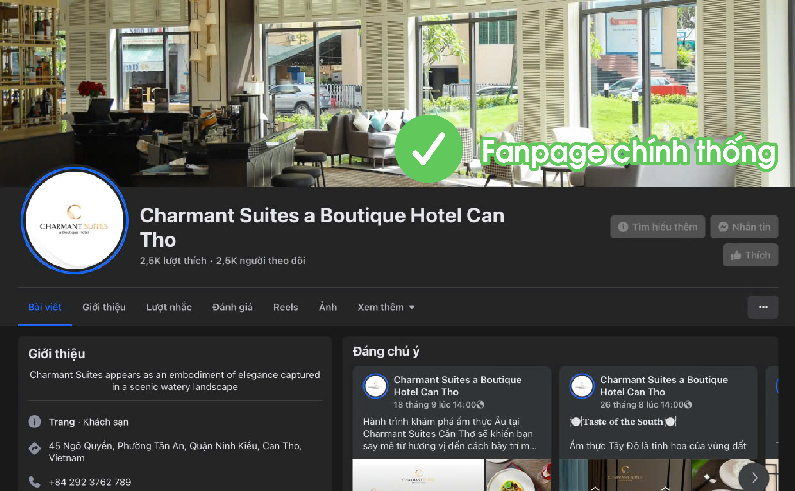 WARNING: FAKE FANPAGE OF CHARMANT SUITES A BOUTIQUE HOTEL CẦN THƠ